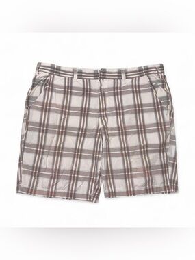 Faded Glory Men's Plaid Shorts in Beige and Brown